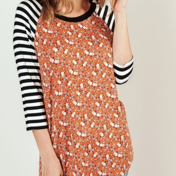 Tops - Floral Stripe Tee